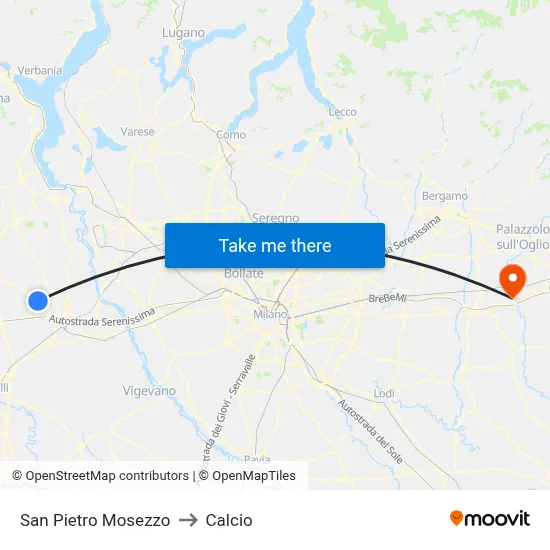 San Pietro Mosezzo to Soccer map