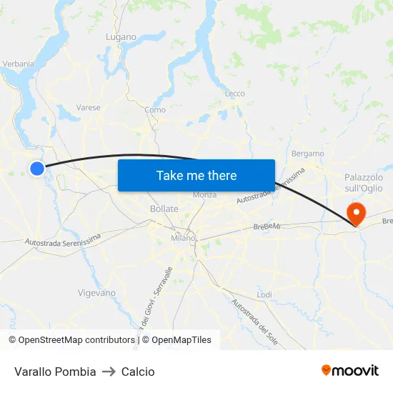 Varallo Pombia to Soccer map