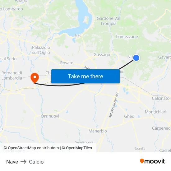 Ship to Calcio map