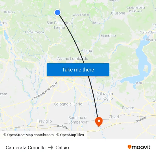 Camerata Cornello to Soccer map