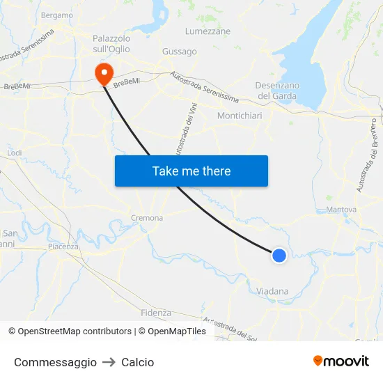 Commessaggio to Calcio map