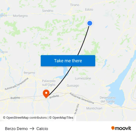 Berzo Demo to Calcio map