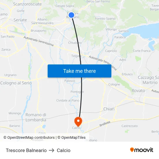 Trescore Balneario to Soccer map