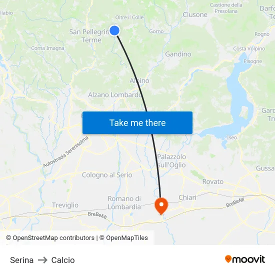 Serina to Soccer map