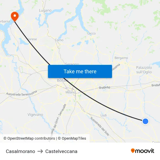 Casalmorano to Castelveccana map