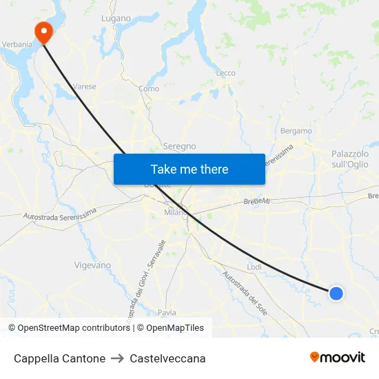 Cappella Cantone to Castelveccana map