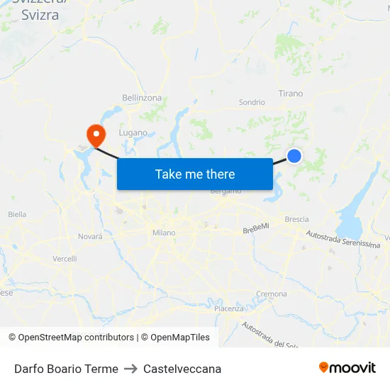 Darfo Boario Terme to Castelveccana map
