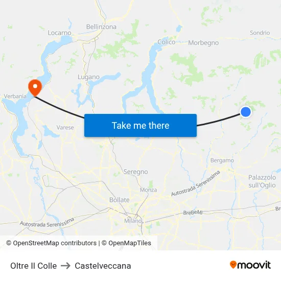 Oltre Il Colle to Castelveccana map