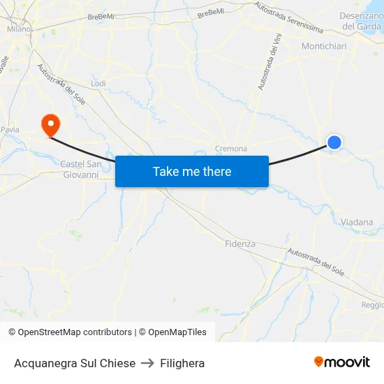 Acquanegra sul Chiese to Filighera map