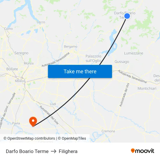 Darfo Boario Terme to Filighera map