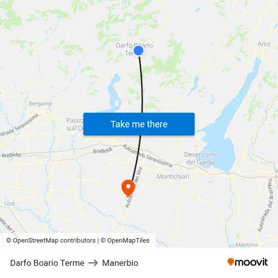 Darfo Boario Terme to Manerbio map