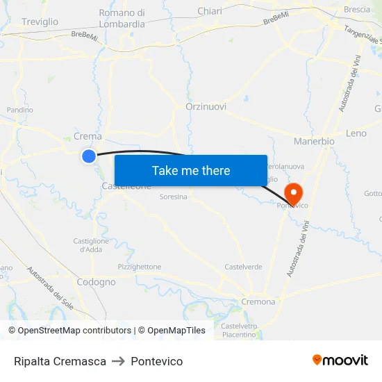 Ripalta Cremasca to Pontevico map