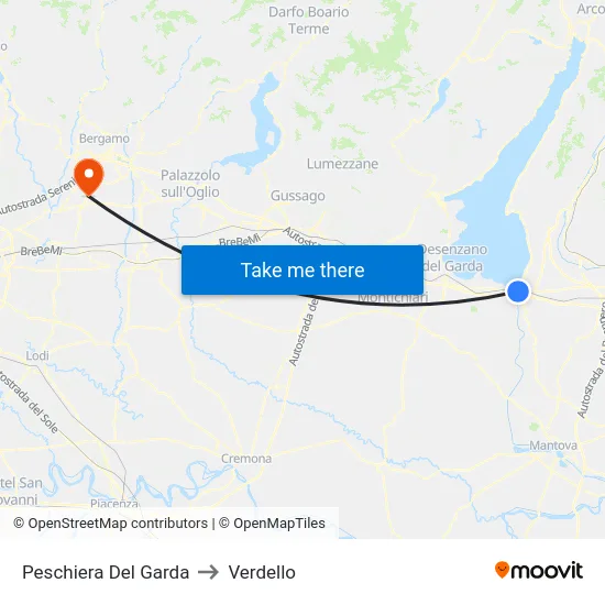 Peschiera Del Garda to Verdello map