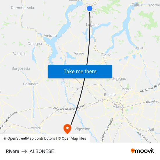 Rivera to ALBONESE map