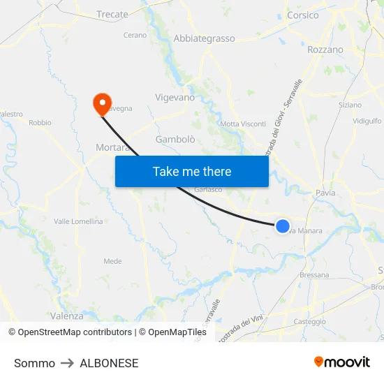 Sommo to ALBONESE map