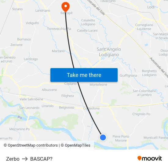 Zerbo to Bascap map