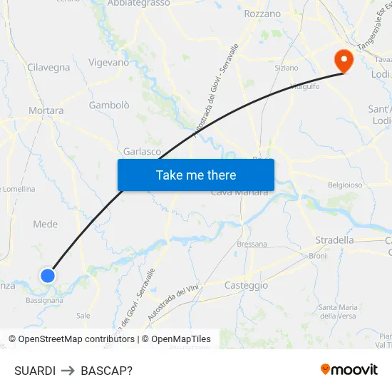 Suardi to Bascap map