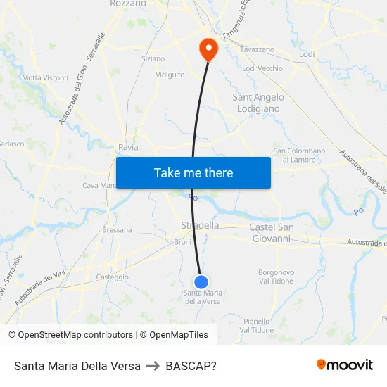 Santa Maria Della Versa to Bascap map