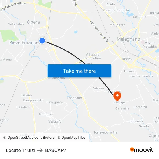 Locate Triulzi to Bascap map