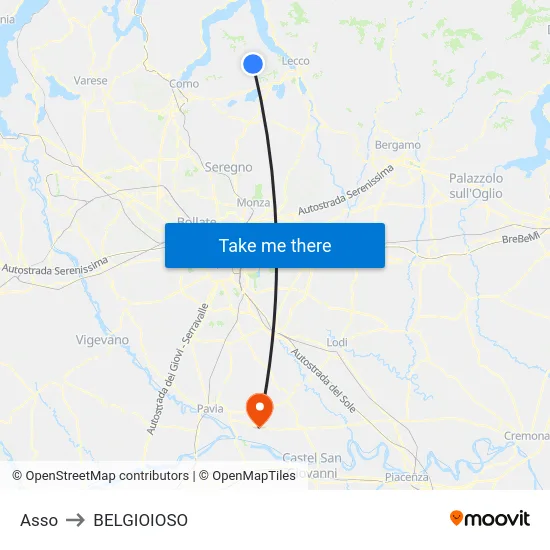 Asso to BELGIOIOSO map