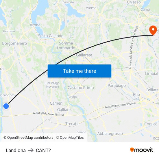 Landiona to CANT? map