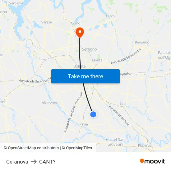 Ceranova to Cant? map