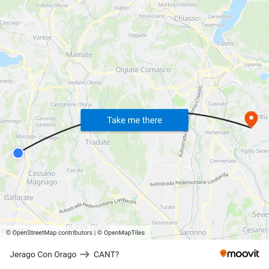 Jerago con Orago to Cant? map