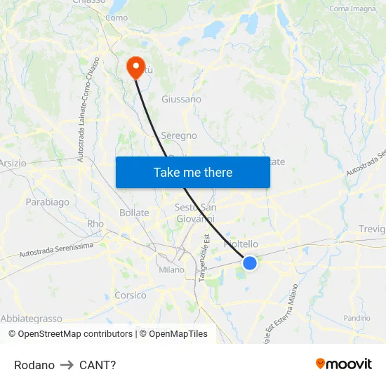 Rodano to Cant? map