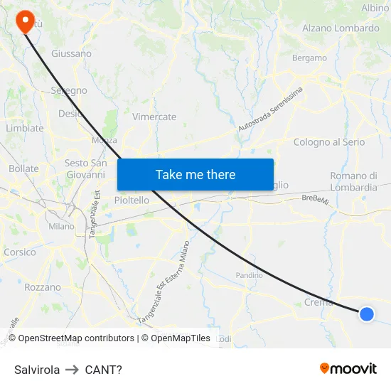 Salvirola to Cant? map