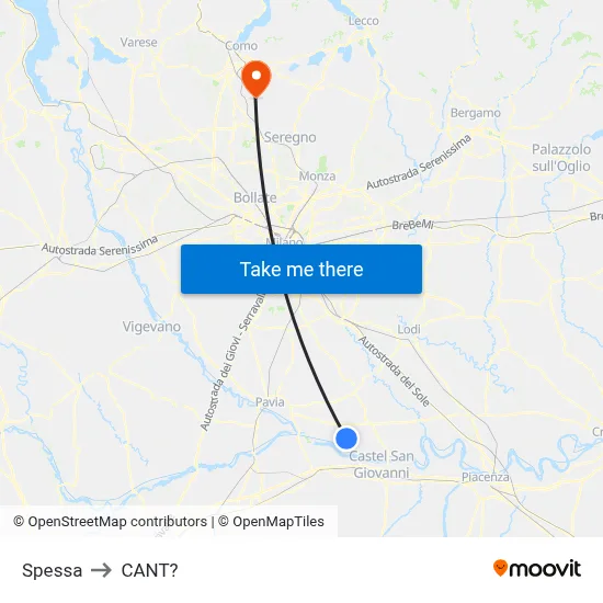 Spessa to Cant? map