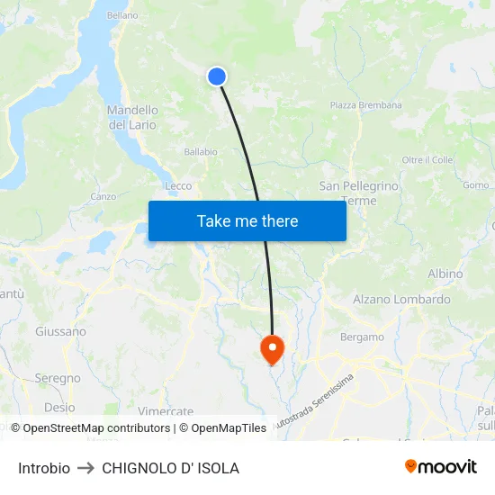 Introbio to Chignolo D' Isola map