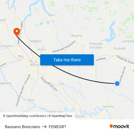 Bassano Bresciano to Fenegro map