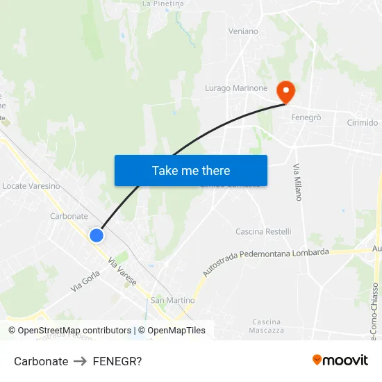 Carbonate to Fenegro map