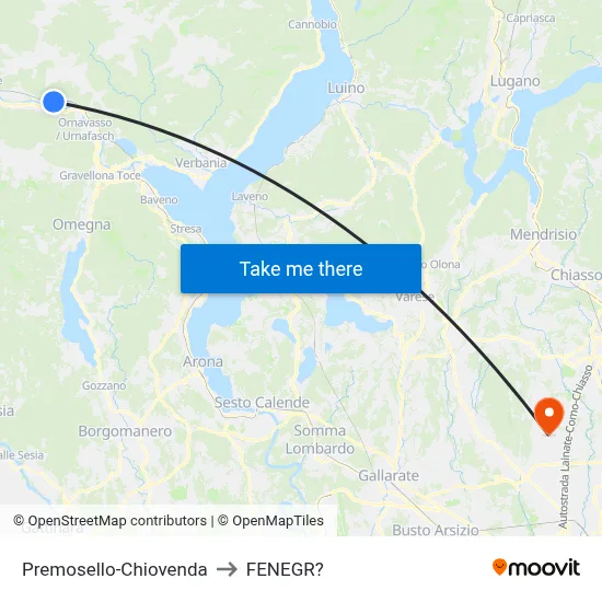 Premosello-Chiovenda to Fenegro map