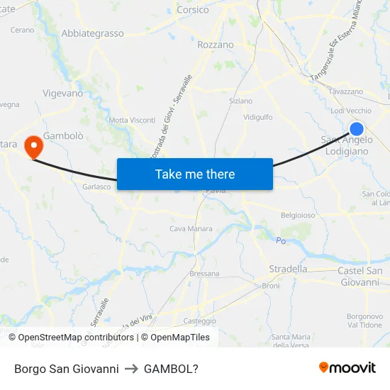 San Giovanni Borough to Gambol map