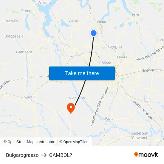 Bulgarograsso to GAMBOL? map