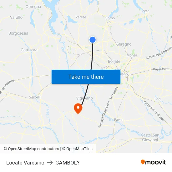 Locate Varesino to Gambol map