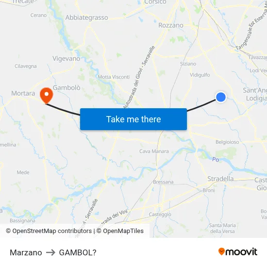 Marzano to Gambol map