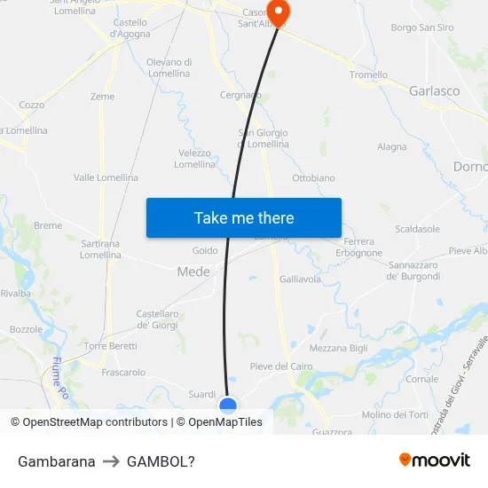 Gambarana to Gambol map