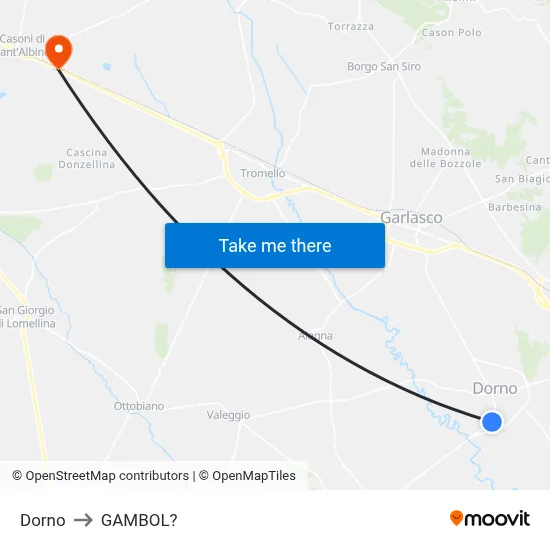 Dorno to Gambol map