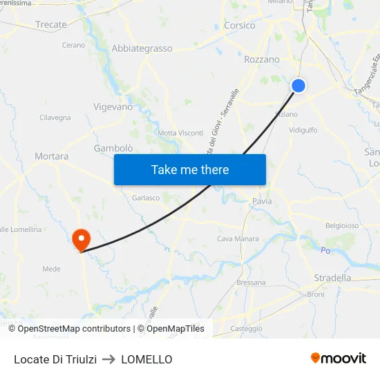 Locate di Triulzi to Lomello map