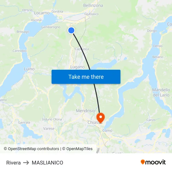 Rivera to MASLIANICO map