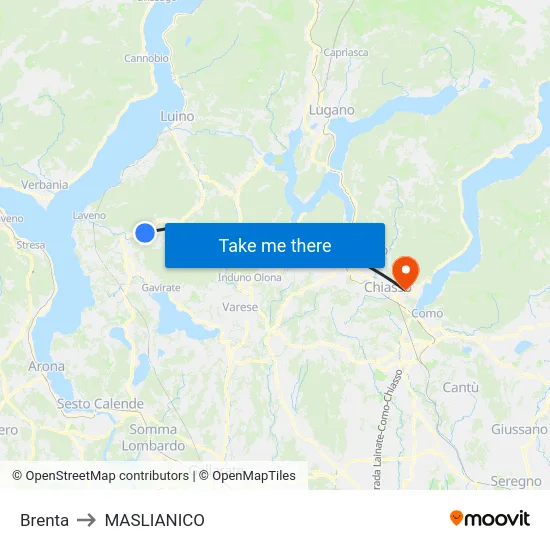 Brenta to MASLIANICO map
