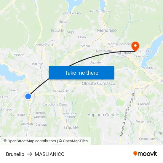 Brunello to MASLIANICO map