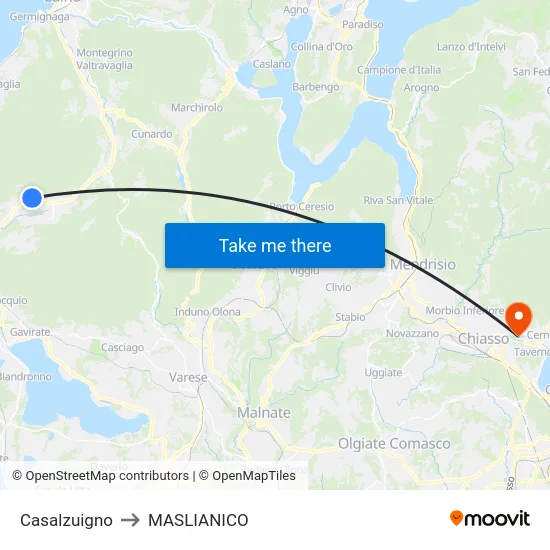 Casalzuigno to MASLIANICO map