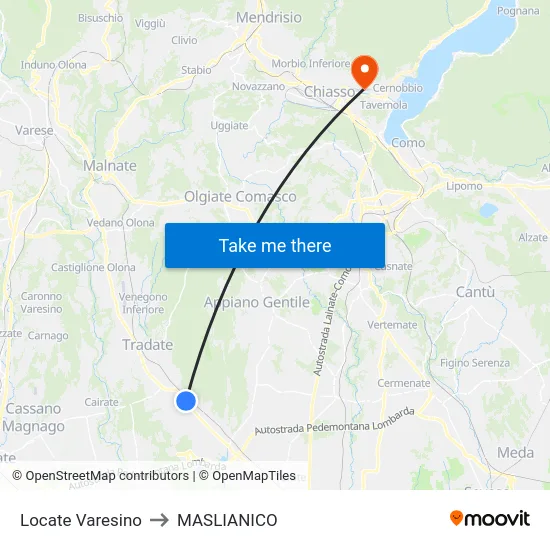 Locate Varesino to Maslianico map