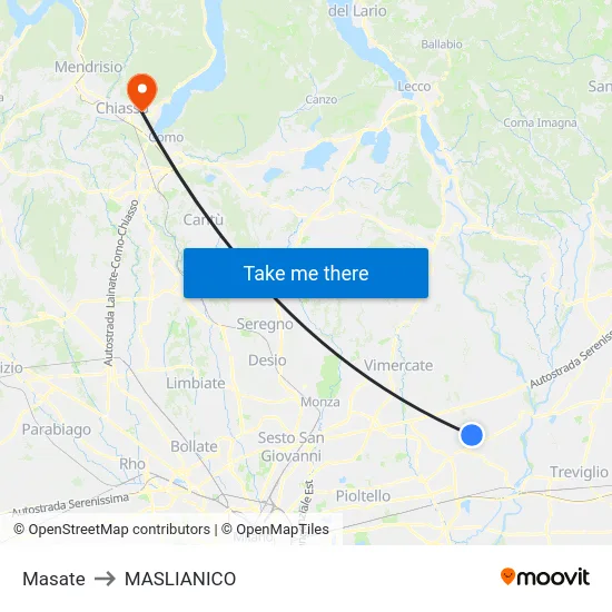 Masate to MASLIANICO map