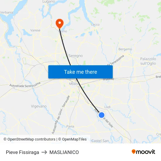 Pieve Fissiraga to MASLIANICO map