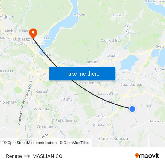 Renate to MASLIANICO map