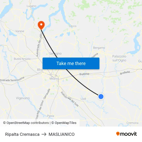 Ripalta Cremasca to Maslianico map